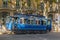 Touristic tram Tibidabo, Tramvia Blau, Blue tramway, Barcelona.