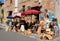 Touristic wine shop in Bolgheri, Tuscany in Italy