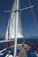 Tourists aboard a cruise boat relax whilst sailing on the Mediterranean Sea off the off the Turquoise Coast of Turkey.