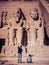 Tourists at Abu Simbel rock-cut temple in the village of Abu Simbel, Egypt