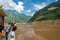 Tourists admiring scenery of Yangtze river in China