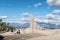 Tourists at the Afrikaans Language Monument at Paarl