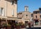 Tourists in alley with souvenir shops in the medieval village Gordes, Vaucluse, Provence-Alpes-CÃ´te d`Azur, Provence