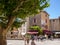 Tourists in alley with souvenir shops in the medieval village Gordes, Vaucluse, Provence-Alpes-CÃ´te d`Azur, Provence,