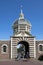 Tourists at ancient city gate the Morspoort in Leiden