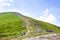 Tourists ascending the mountain. Ukrainian Carpathians, Hoverla_