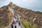 Tourists at Badaling side of the Great Wall of China