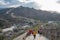 Tourists at Badaling side of the Great Wall of China