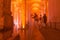 Tourists in Basilica Cistern. Travel to Istanbul photo.