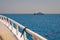 Tourists boat anchored in red sea