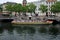 Tourists boat cruising in Canal Tours Copenhagen Denmark