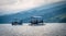 Tourists on boat on Phewa lake, Nepal