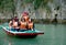 Tourists boats of Ha Long Bay Vietnam