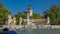 Tourists on boats at Monument to Alfonso XII timelapse hyperlapse in the Parque del Buen Retiro - Park of the Pleasant