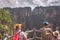 Tourists on the Bridge Heaven Pillar viewpoint