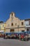 Tourists buying cloths at a tourist stall in El Palmar