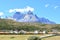 Tourists camping at Torres del Paine Natural Park, Chile