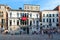 Tourists are on Campo Santa Maria Formosa in Venice, Italy