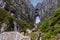 Tourists climbing 999 stairs to Haven Gate in Tianman Mountains