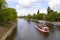 Tourists cruising along river Ouse