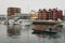 Tourists depart for boat safari from the harbor of Svolvaer, Norway.