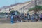 Tourists and dromedaries on the shore of the Nile near Jazirat Salujah