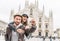 Tourists at Duomo cathedral,Milan