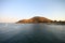 Tourists enjoy the sea on the Karaincir beach of Bodrum, a popular holiday destination.