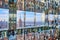 Tourists enjoy view of Empire State Building high up Summit One skyscraper mirror reflection rooms in New York City