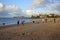 Tourists enjoying Mission Bay in Auckland New Zealand