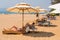 Tourists enjoying and relaxing at Agonda Beach Goa/ India