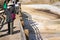 Tourists Enjoying Scenery Along Walkway at Mammoth Hot Springs, Yellowstone National Park