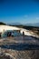 Tourists enjoying in the termal water pools in Pamukkale