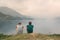 Tourists enjoying the view on Phewa lake, Pokhara, Nepal