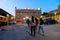 Tourists entering desert cultural museun, at Jaisalmer city in the afternoon