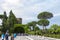 Tourists on an excursion in beautiful Vatican Gardens, Rome, Italy