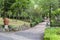 Tourists on an excursion in beautiful Vatican Gardens, Rome, Italy