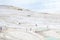 Tourists explore the Pamukkale mountain in Turkey