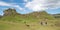 Tourists at Fairy Glen on the Trotternish Peninsula, Isle of Skye, Scotland UK