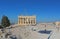 Tourists in famous old city Acropolis Parthenon Temple