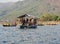 Tourists on Fewa lake in Pokhara, Nepal.