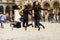 Tourists freedom in Brussels Grand Place