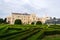 Tourists in front of the Lednice castle mansion in Lednice Valtice area, Czech Republic