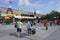 Tourists gather at the entrance of Legoland Malaysia. Editorial Image