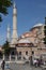 Tourists gather in front of Hagia Sophia