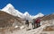 Tourists going to Mount Everest base camp