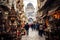 Tourists in Grand Bazaar in Istanbul, Turkey, A bustling bazaar in the heart of Istanbul, AI Generated