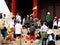 Tourists group inside Beijing Forbidden City