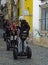 Tourists on guided Segway tour