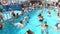 Tourists having fun in the swimming pool on the cruise ship,Bermuda islands,North Atlantic ocean